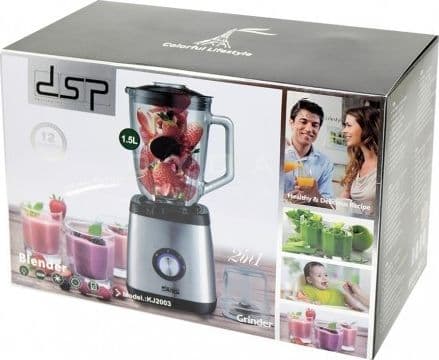 FRULLATORE 2 VELOCITA'+PULSE 350 W ACCIAIO CON CARAFFA IN VETRO FRULLATI FRUTTA - 10