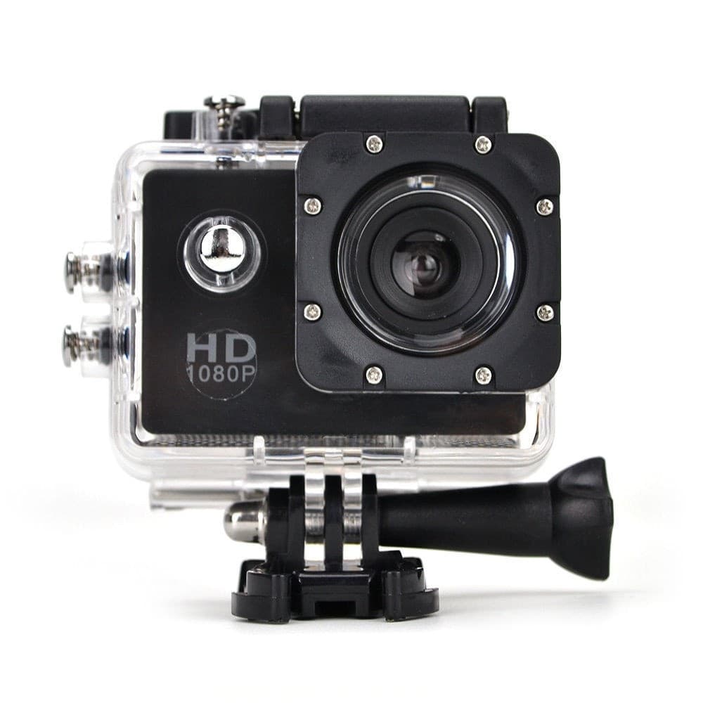 ACTION CAM FULL HD 1080P CON CUSTODIA IMPERMEABILE SUBACQUEO SPORT CAMERA KIT - 2