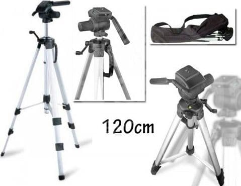 CAVALETTO TREPPIEDE 120 CM PER MACCHINA FOTOGRAFICA DIGITALE VIDEOCAMERA