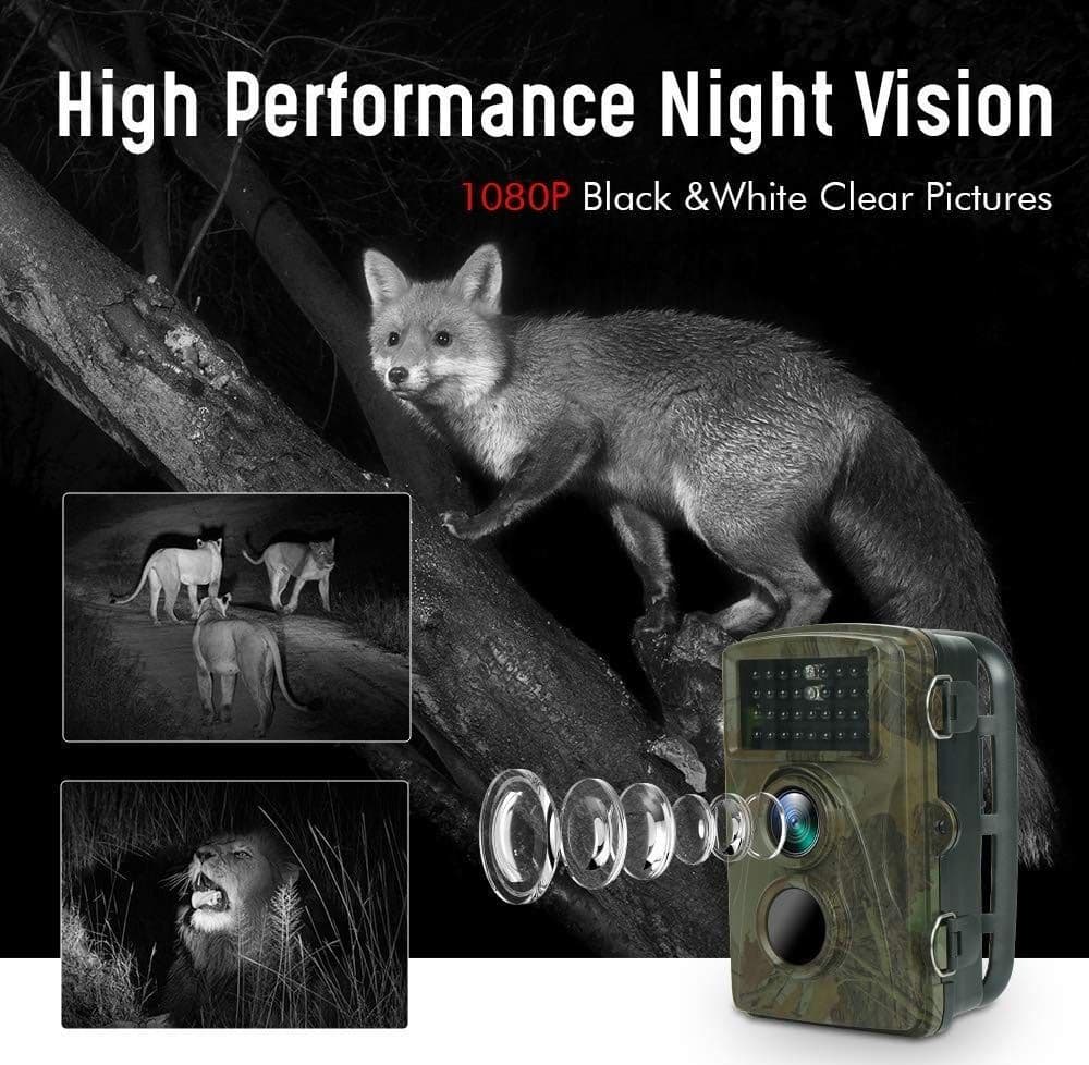 FOTOCAMERA DA CACCIA FOTOTRAPPOLA CON VISIONE NOTTURNA A INFRAROSSI SENSORE PIR - 4