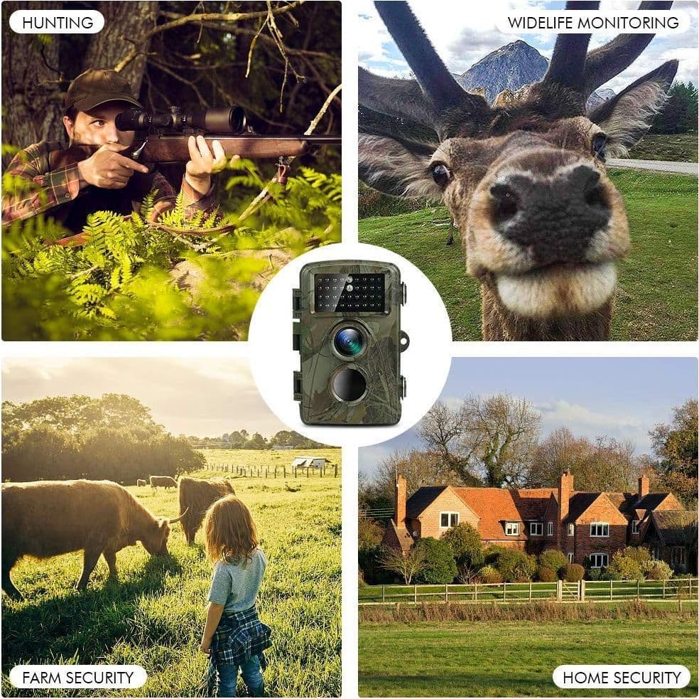 FOTOCAMERA DA CACCIA FOTOTRAPPOLA CON VISIONE NOTTURNA A INFRAROSSI SENSORE PIR - 6