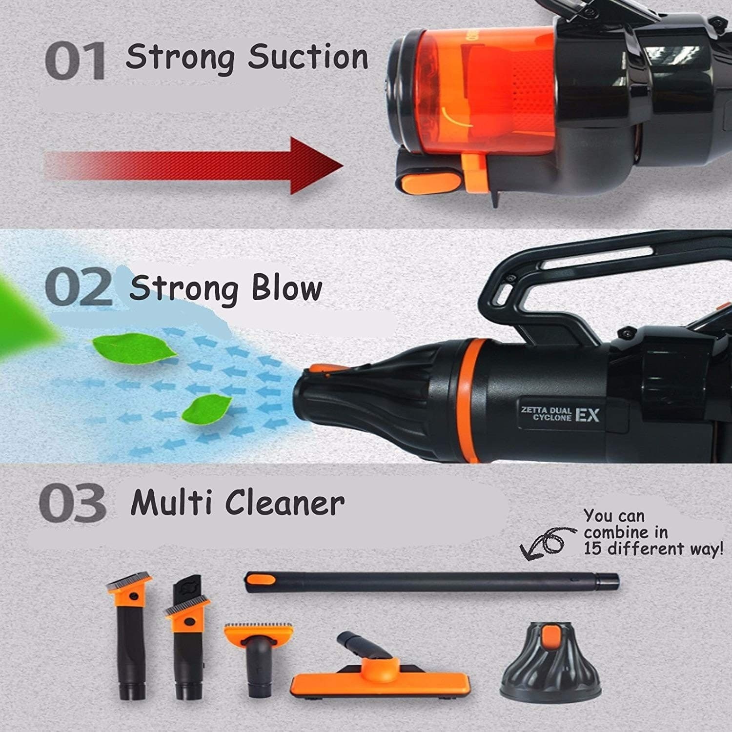 ASPIRAPOLVERE MULTIUSO PER CASA, AUTO, GARAGE 220w HANDY VACCUM CLEANER 220W - 7