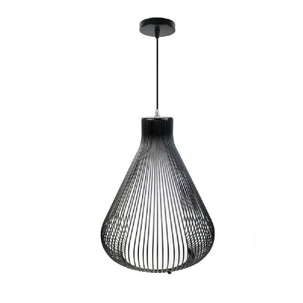 LAMPADARIO SOFFITTO ATTACCO E27 BIANCO NERO MODERNO SOSPENSIONE REGOLABILE B18 - 3