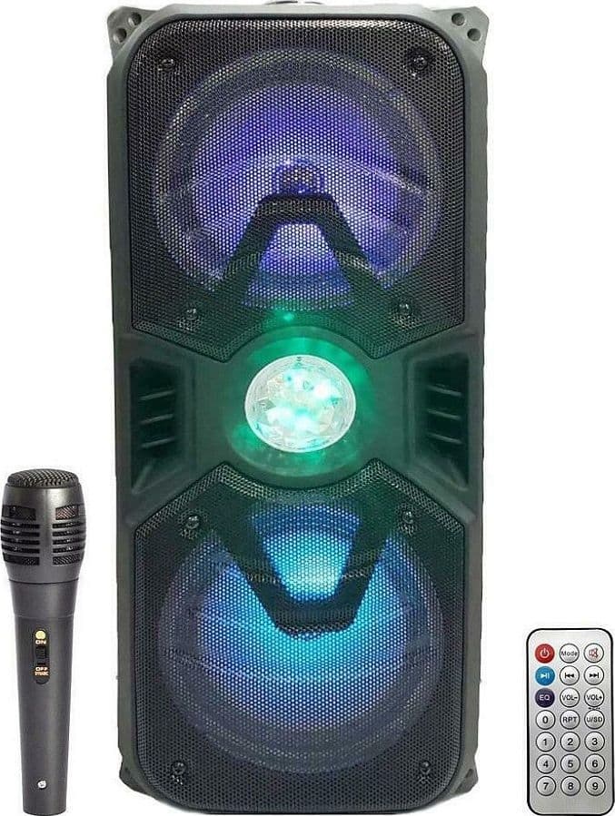 CASSA SPEAKER BLUETOOTH CON MICROFONO RADIO USB TF CARD ALTOPARLANTE LED MK-B11 - 2