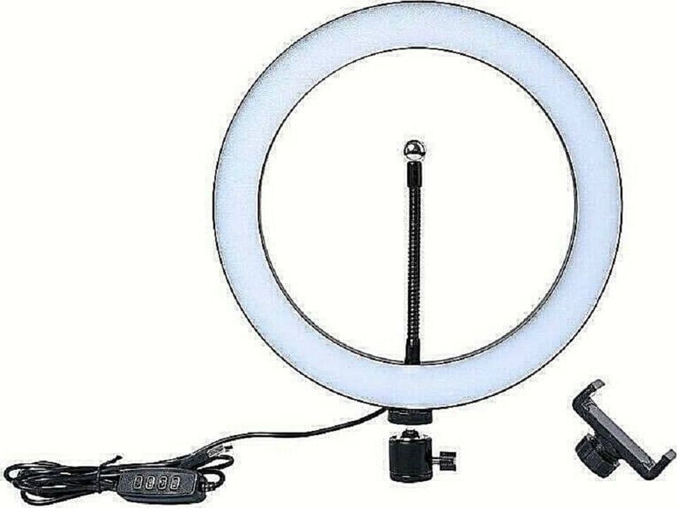 LED RING LIGHT CON TREPPIEDI LAMPADA ANULARE PER SELFIE STREAMING DAL VIVO - 2