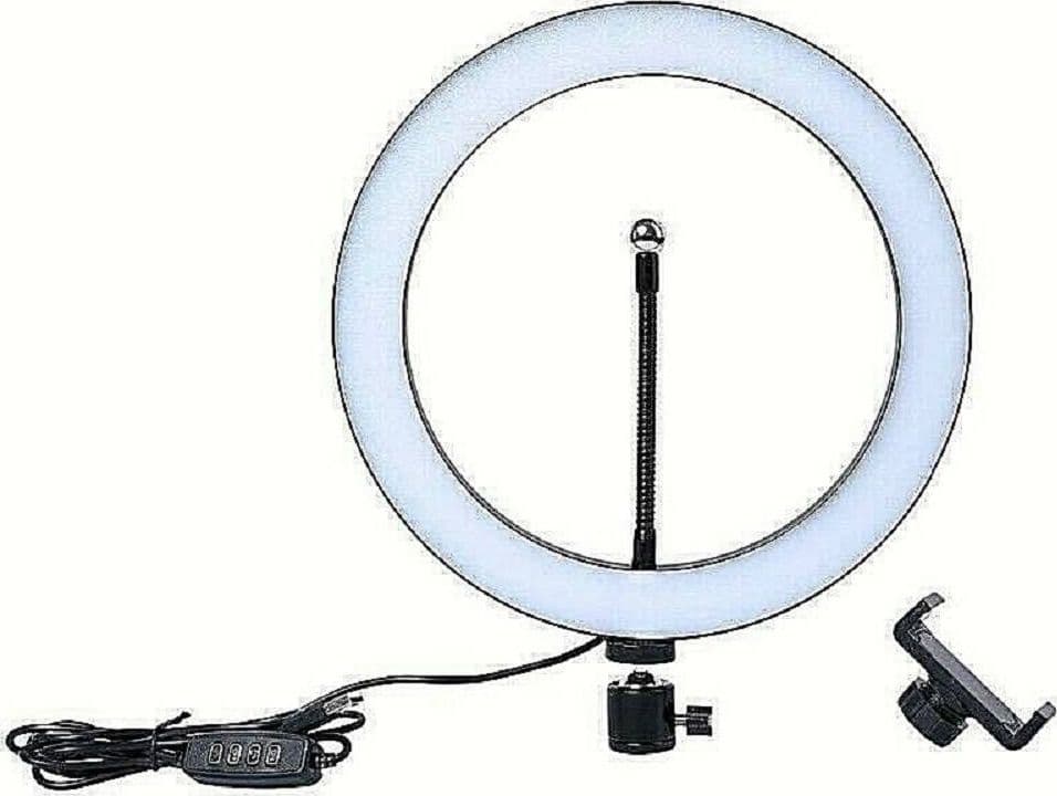 LED RING LIGHT CON TREPPIEDI LAMPADA ANULARE PER SELFIE STREAMING DAL VIVO - 2