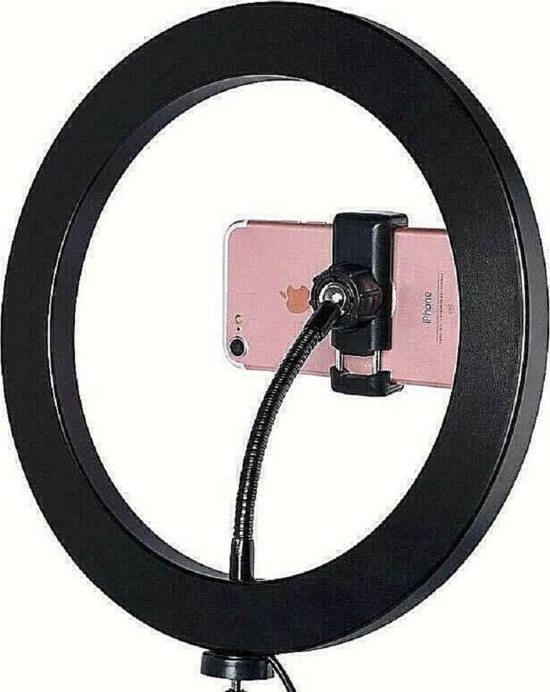 LED RING LIGHT CON TREPPIEDI LAMPADA ANULARE PER SELFIE STREAMING DAL VIVO - 3