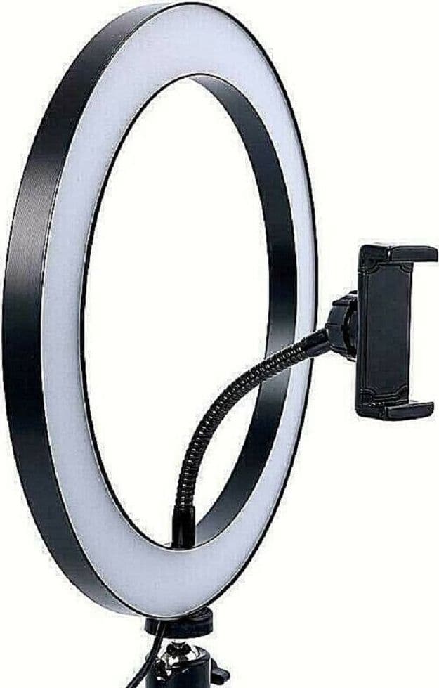 LED RING LIGHT CON TREPPIEDI LAMPADA ANULARE PER SELFIE STREAMING DAL VIVO - 4