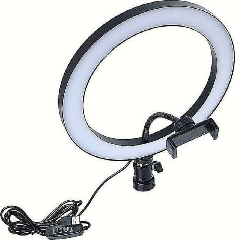 LED RING LIGHT CON TREPPIEDI LAMPADA ANULARE PER SELFIE STREAMING DAL VIVO - 5