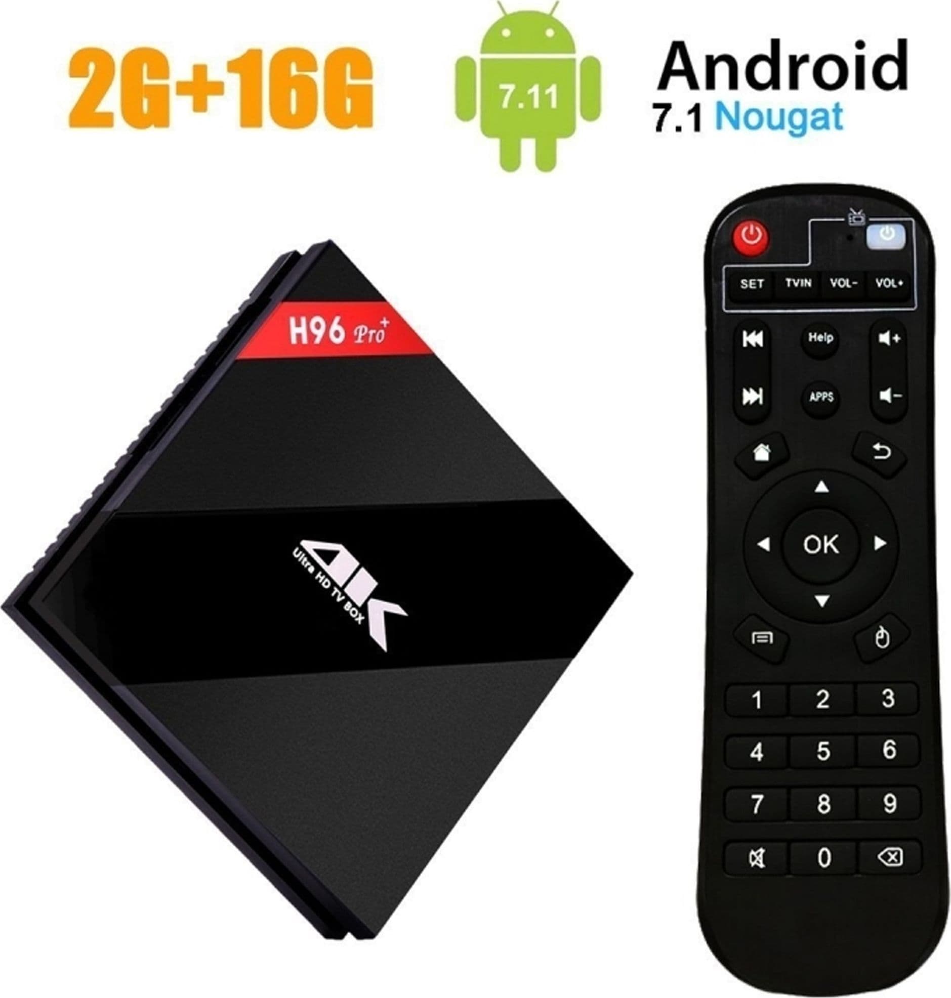 ANDROID TV BOX H96 4K ULTRA HD AMLOGIC  CORTEX SMART WiFi BLUETOOTH 3D