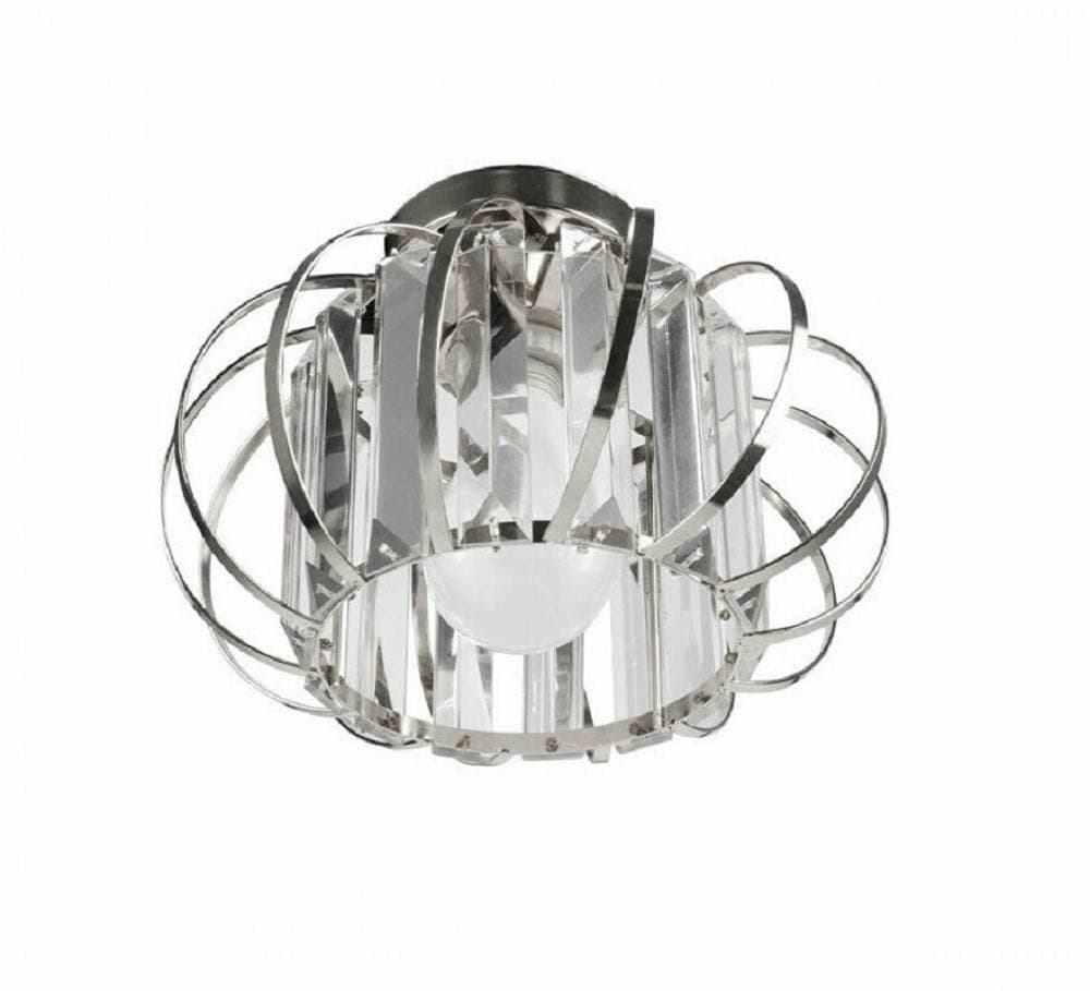 LAMPADARIO DA SOFFITTO E27 DESIGN MODERNO IN METALLO CROMATO ORO ARGENTO - 5