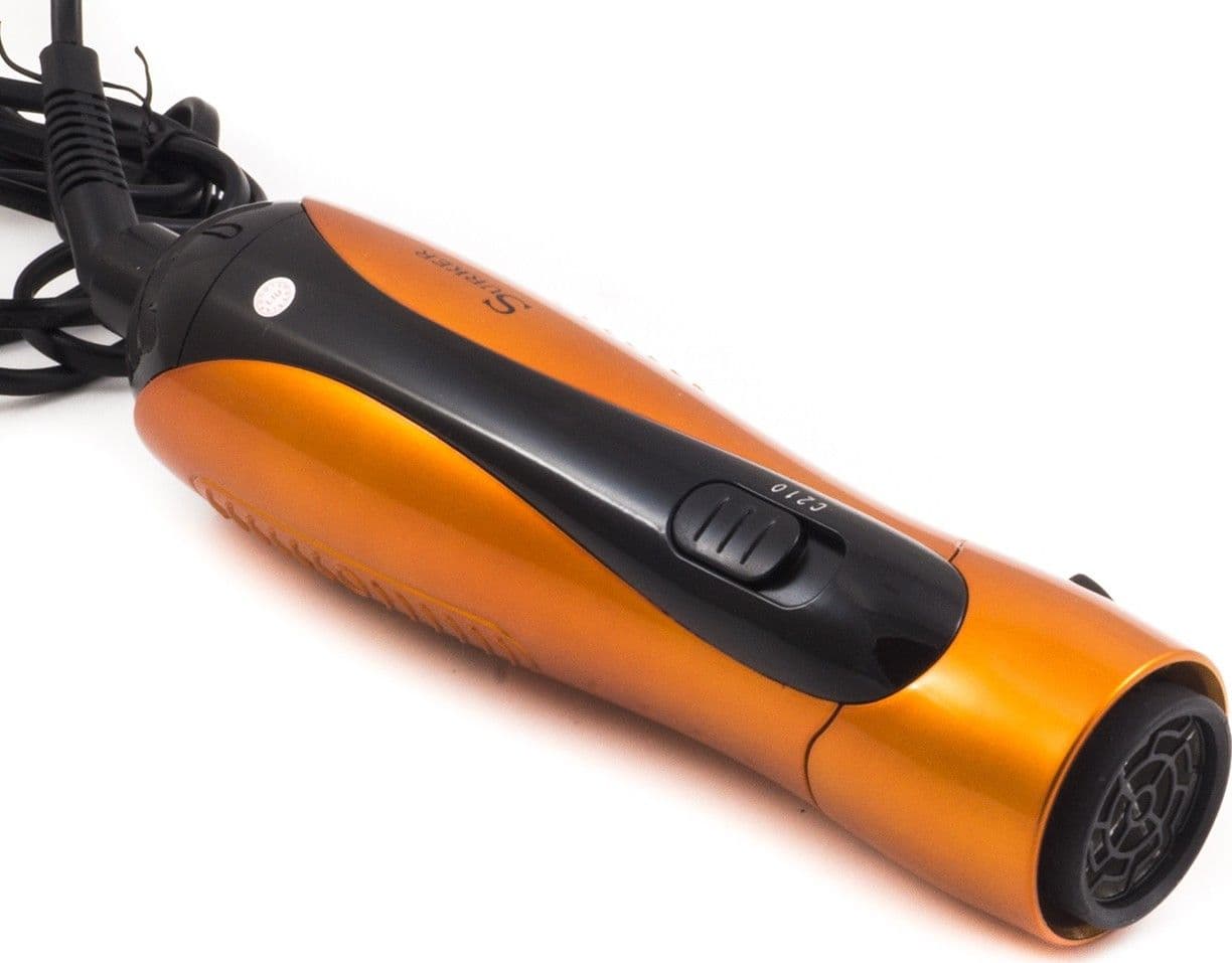PIASTRA SPAZZOLA ARRICCIA CAPELLI ELETTRICA ACCESSORI 800W ROTAZIONE 360 HB-812 - 2