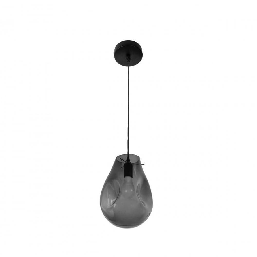 LAMPADA LAMPADARIO SOSPENSIONE E27 DROP IN VETRO ARGENTO GRIGIO SCURO IP20 LP - 8