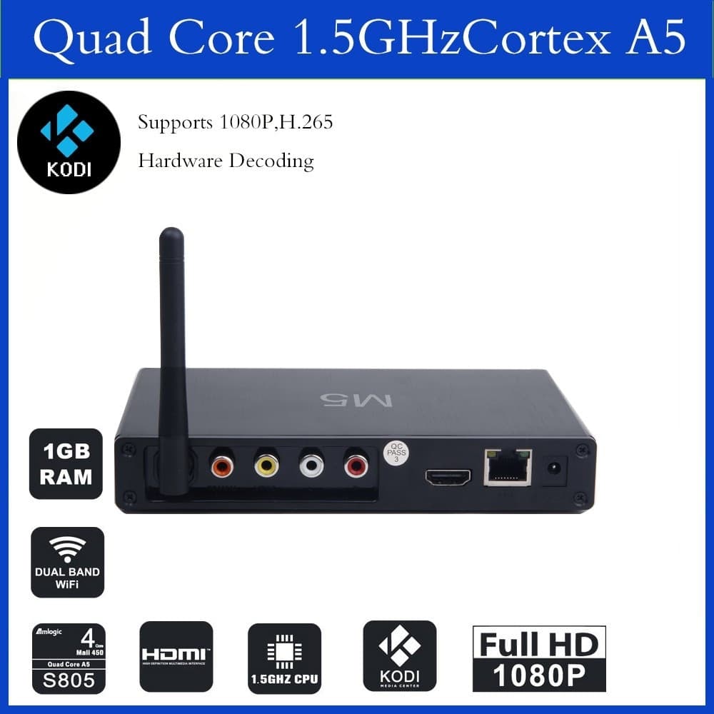 ANDROID TV M5-S805 BOX QUAD CORE WIFI WI-FI HDMI INTERNET SMART TV FULL HD 1080P - 5