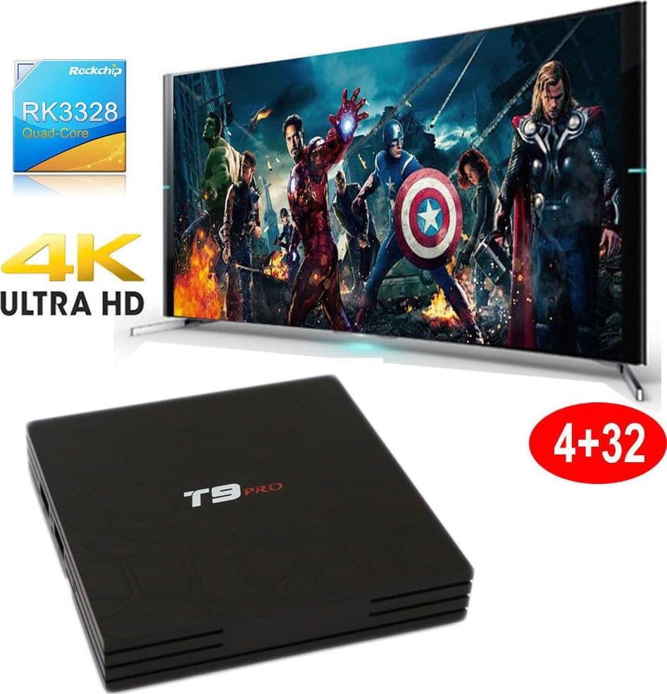 SMART TV BOX T9 PRO ANDROID 7.1.2 4GB RAM 32GB 4K IPTV GPU 5 CORE QUAD WIFI - 4