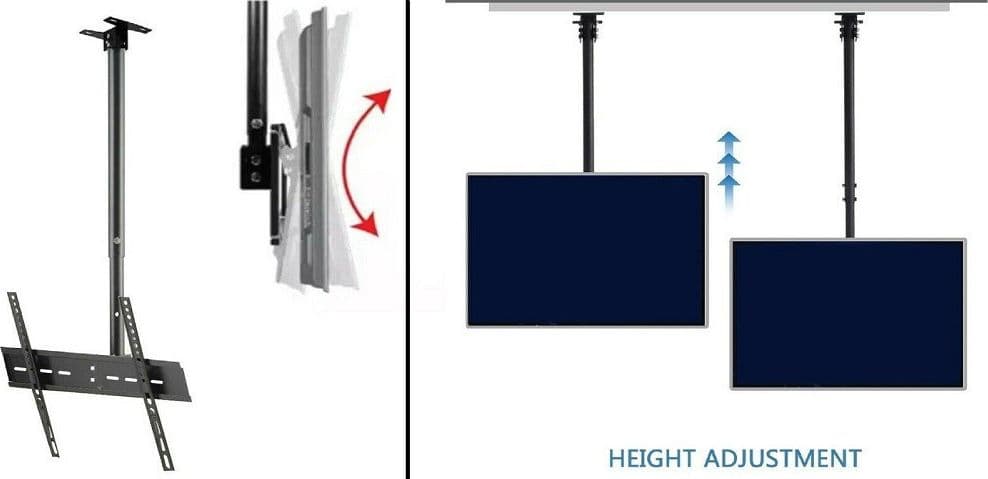 SUPPORTO STAFFA TV TELEVISORE LCD PLASMA LED DA 20 A 55 POLLICI DA SOFFITTO 807A - 3
