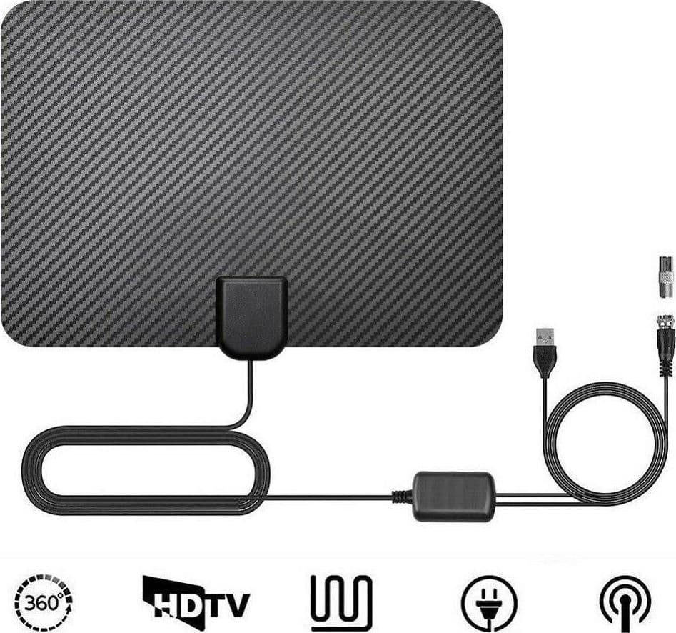 ANTENNA AMPLIFICATA TV DIGITALE TERRESTRE INTERNA HDTV 1080P VHF / UHF 29DB - 2