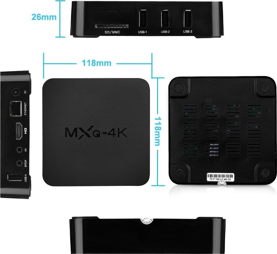 MXQ ANDROID TV BOX WIFI IPTV SMART TV PLASMA LED USB SD CARD INTERNET SMART TV - 4