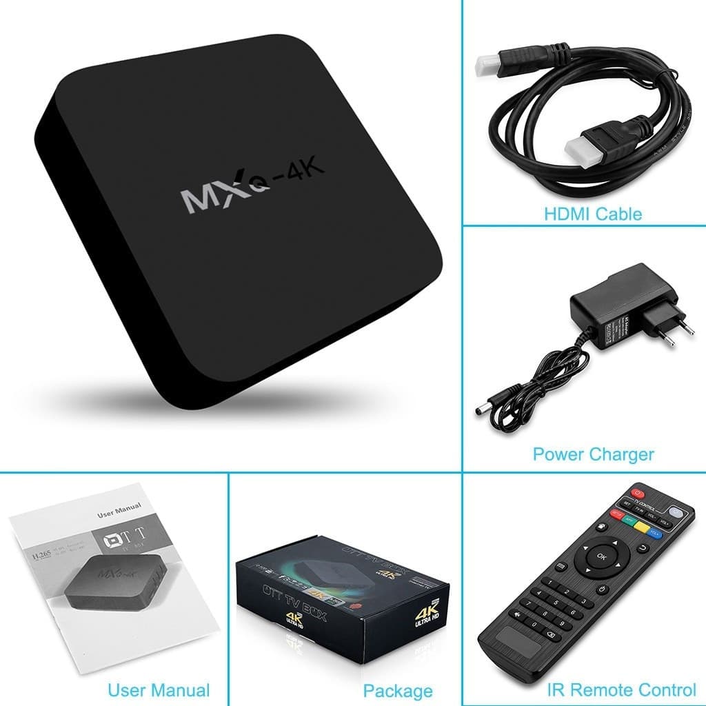 MXQ ANDROID TV BOX WIFI IPTV SMART TV PLASMA LED USB SD CARD INTERNET SMART TV - 5