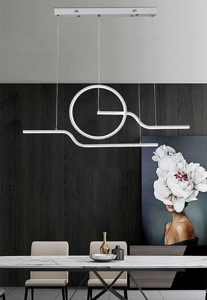 LAMPADARIO LED 32WATT LAMPADA STILE CONTEMPORANEO MODERNO LUCE 6500K 4000K A44-B - 3