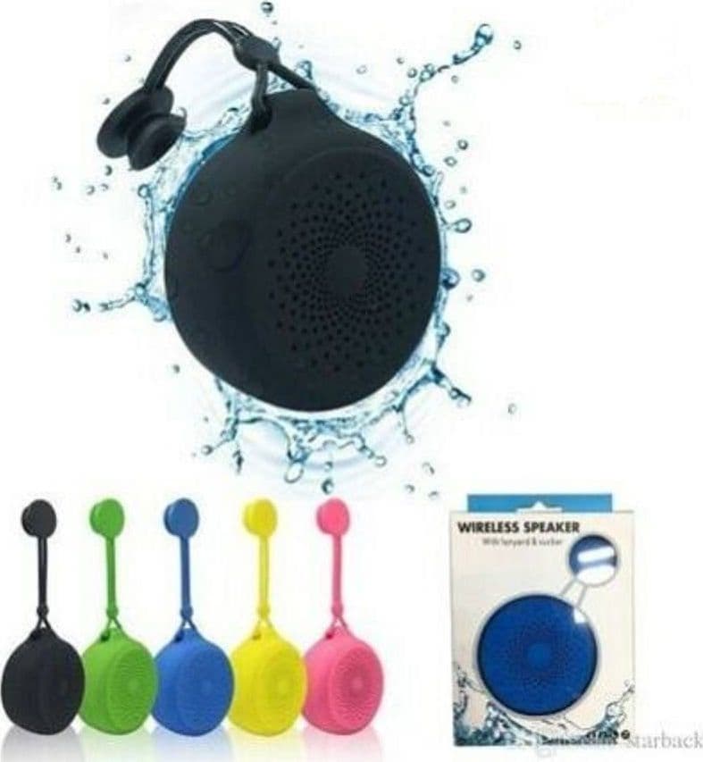 CASSA SPEAKER MINI IMPERAMEABILE BLUETOOTH Q50 PER DOCCIA BAGNO COLORATA