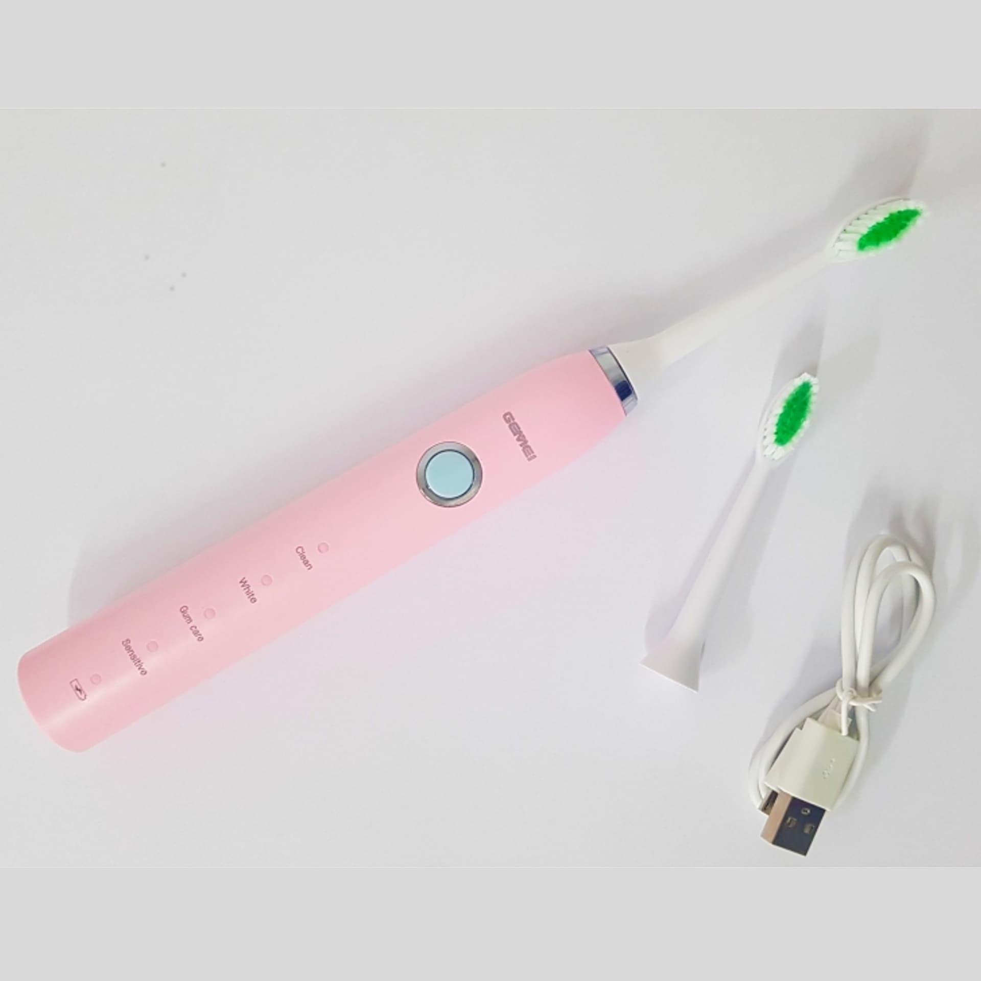 SPAZZOLINO ELETTRICO RICARICABILE PROFESSIONALE CON 2 TESTINE GEMEI GM-906 - 2