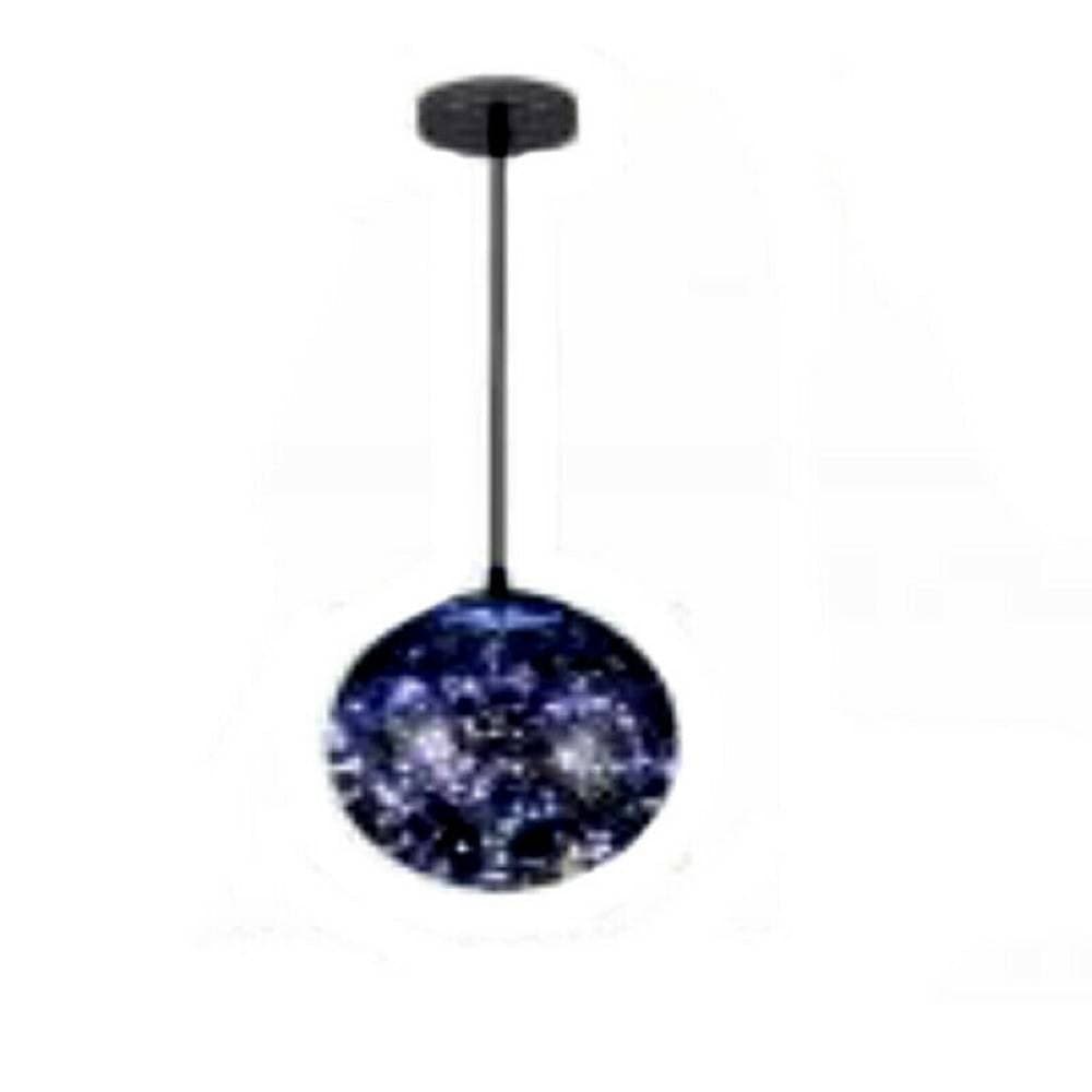 LAMPADARIO LED 10W SFERA EFFETTO CIELO STELLATO IN VETRO A LUCE 7500K 3000K A47 - 3