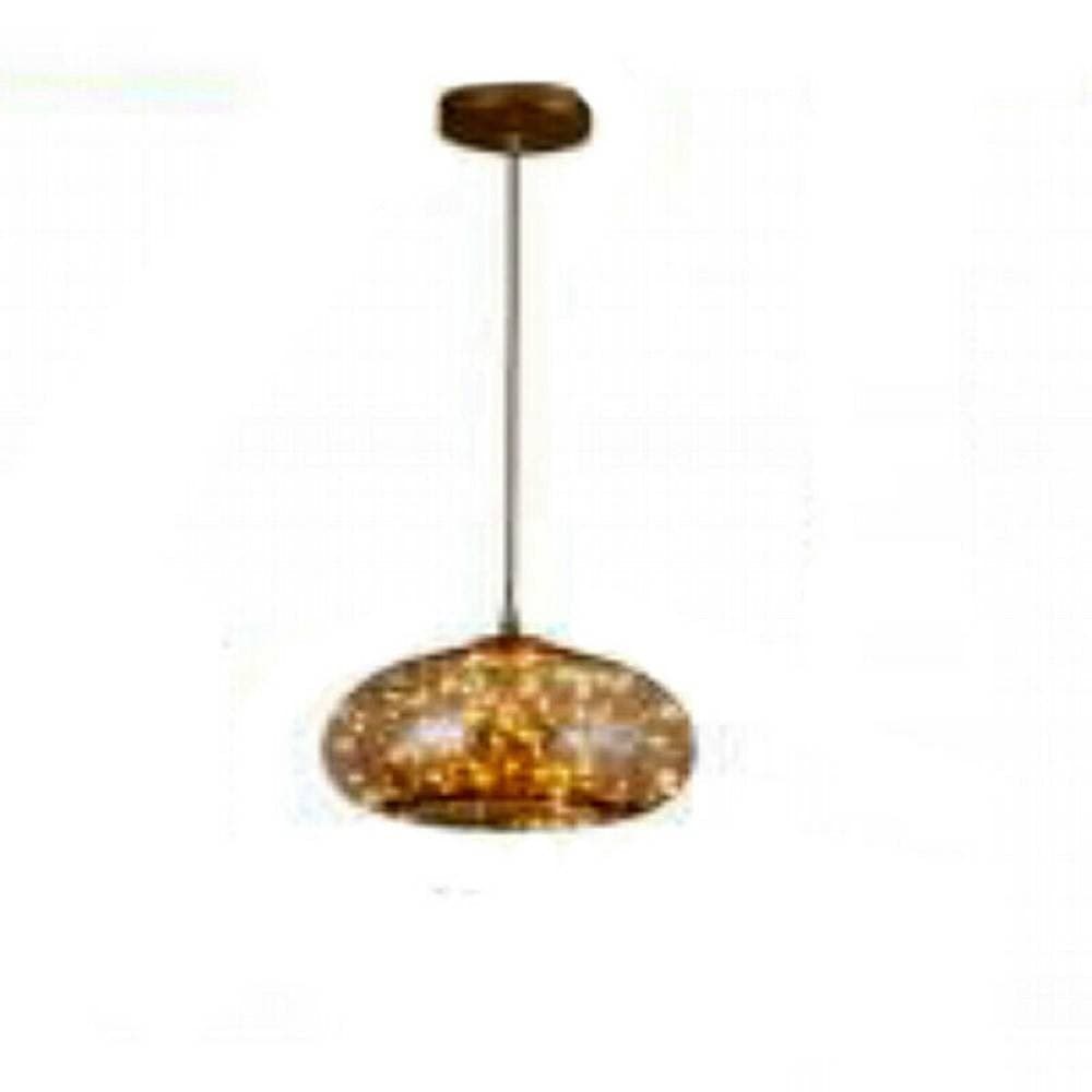 LAMPADARIO LED 10W A CUPOLA EFFETTO CIELO STELLATO IN VETRO LUCE 7500K 3000K A48 - 5