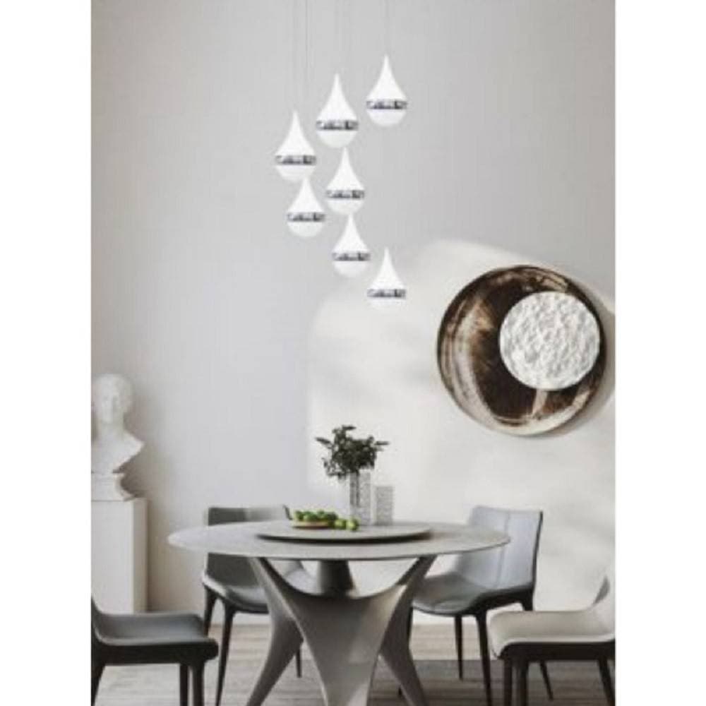 LAMPADA A SOSPENSIONE LED 80WATT DESIGN GOCCIA A CASCATA LUCE 6500K 4000K LP-18A - 5
