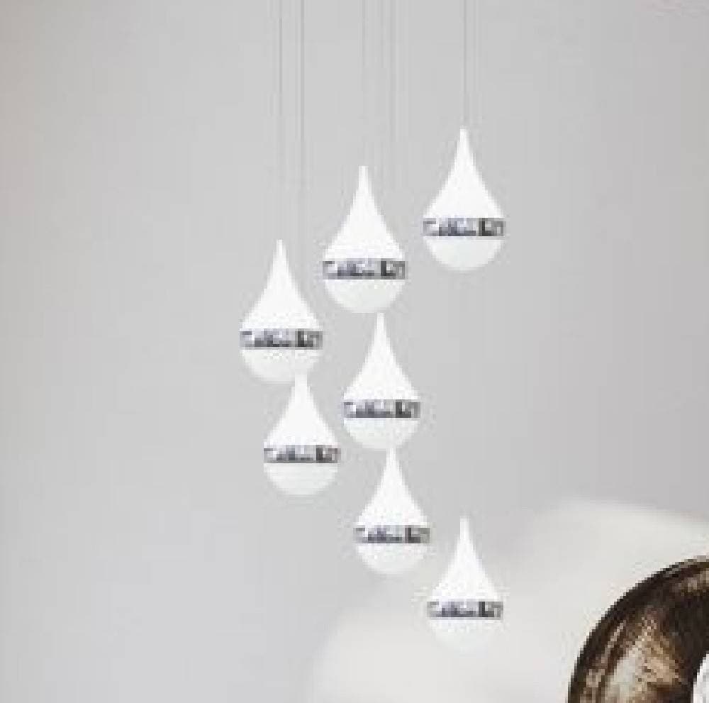 LAMPADA A SOSPENSIONE LED 80WATT DESIGN GOCCIA A CASCATA LUCE 6500K 4000K LP-18A - 3