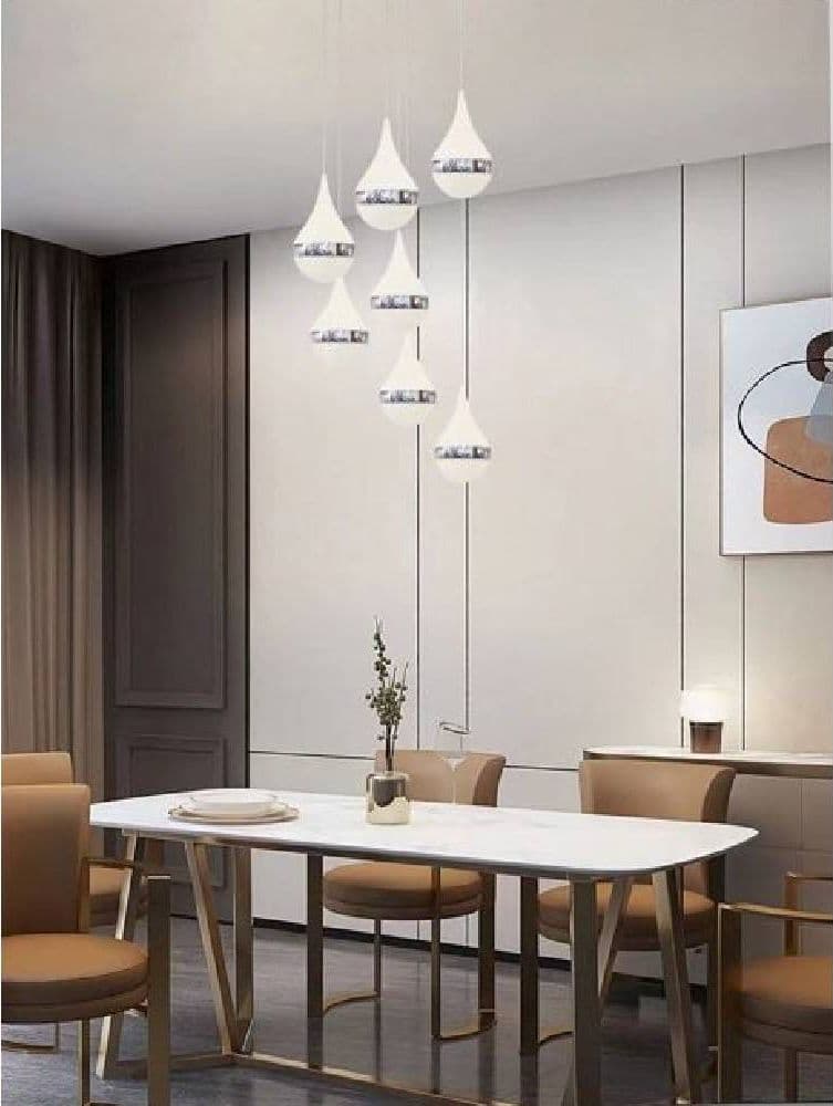 LAMPADA A SOSPENSIONE LED 80WATT DESIGN GOCCIA A CASCATA LUCE 6500K 4000K LP-18A - 2