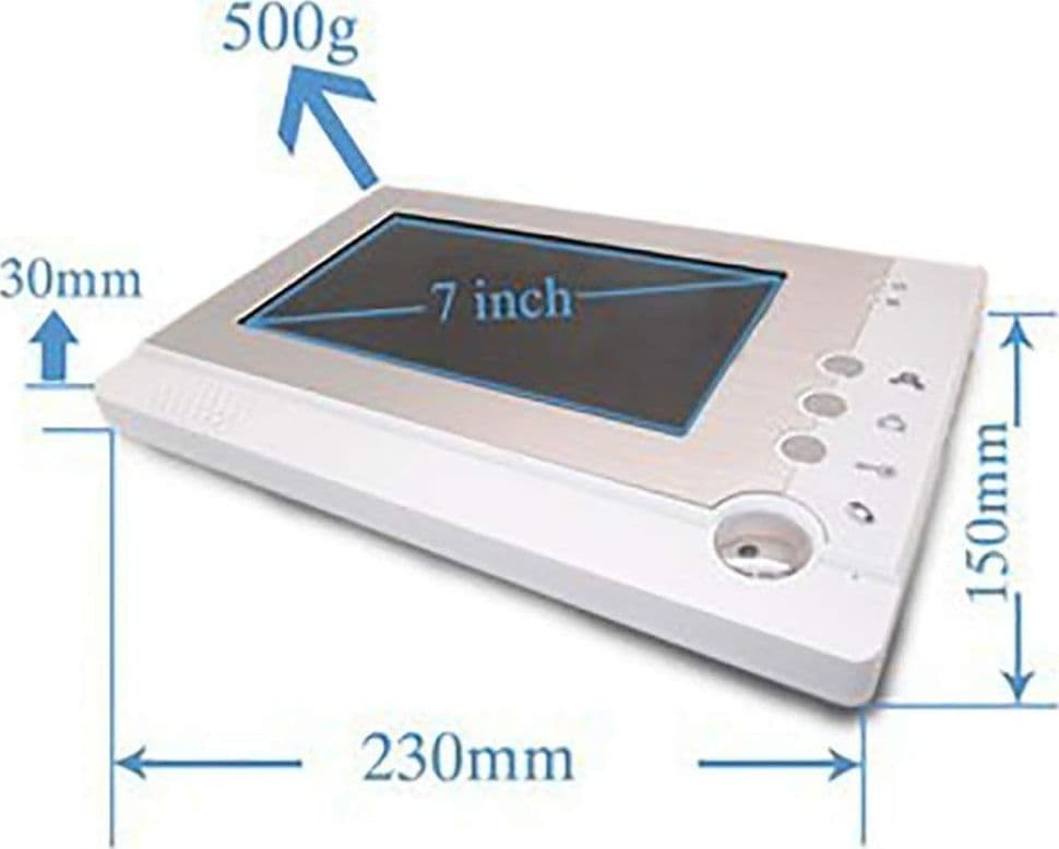 KIT VIDEO CITOFONO VIDEOCITOFONO MONITOR 7" TELECAMERA IR GIORNO NOTTE - 2