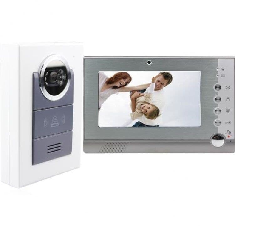 KIT VIDEO CITOFONO VIDEOCITOFONO MONITOR 7" TELECAMERA IR GIORNO NOTTE - 7