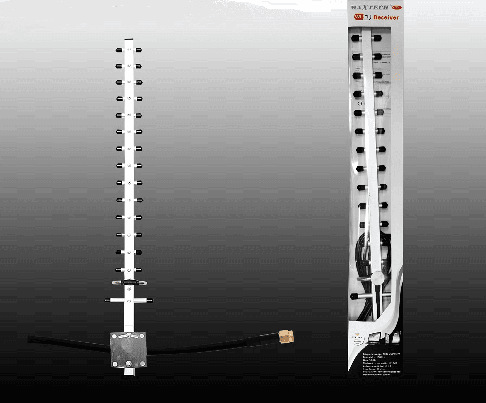 MAXTECH ANTENNA WIRELESS AT-A001 WI-FI AMPLIFICATORE USB 48DBI 100MHZ MODEM - 2