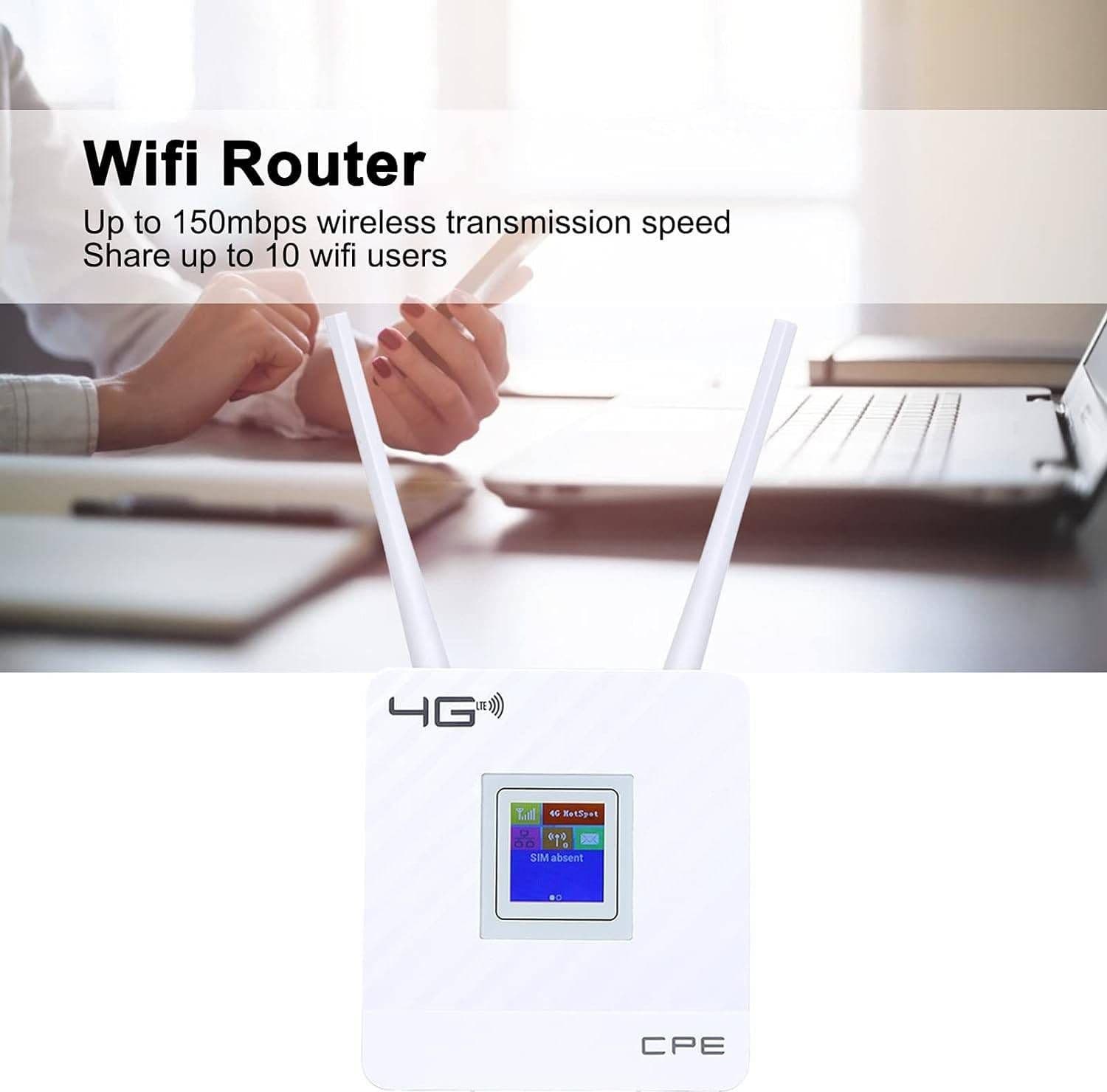 MODEM ROUTER PER SIM 4G LTE WIFI HOTSPOT DOPPIA ANTENNA PORTA LAN UNIVERSALE CPE - 20