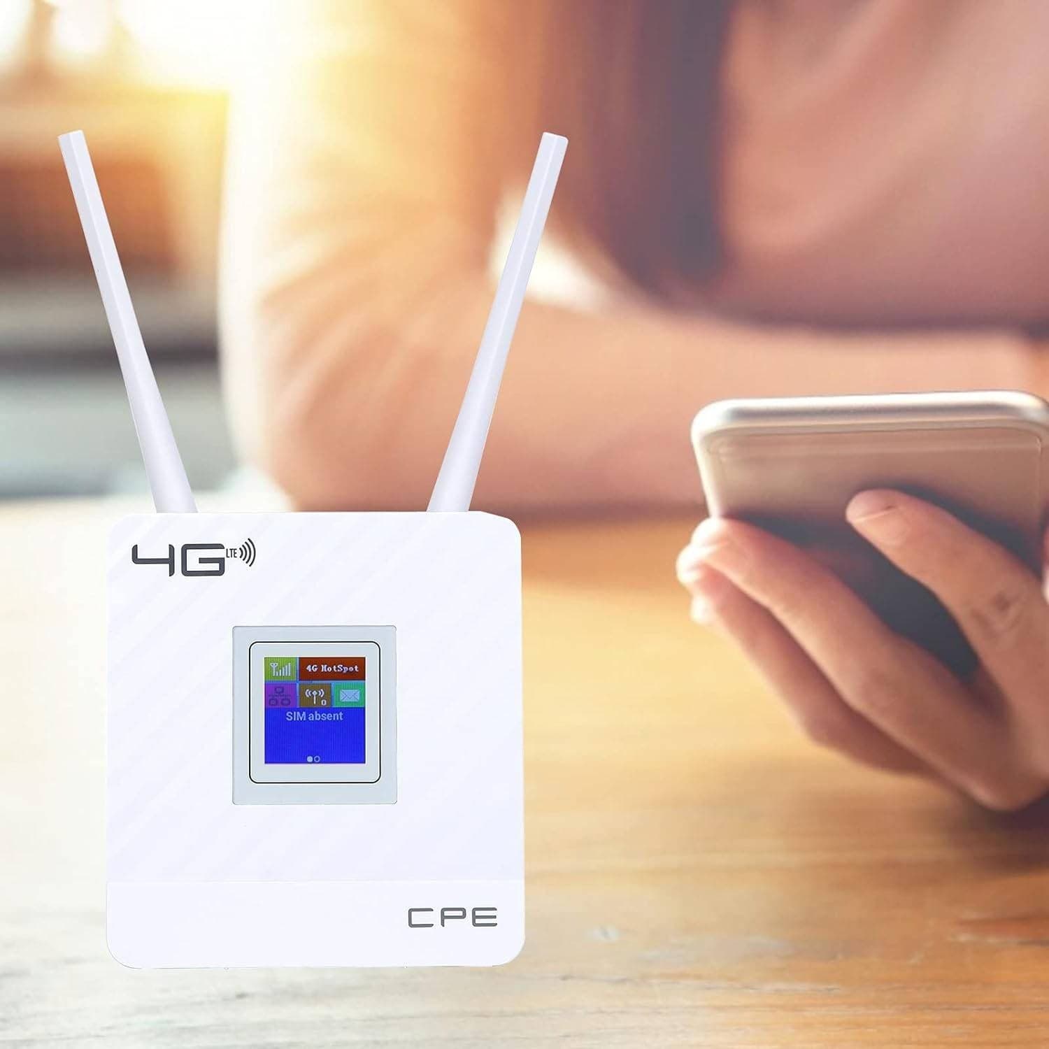 MODEM ROUTER PER SIM 4G LTE WIFI HOTSPOT DOPPIA ANTENNA PORTA LAN UNIVERSALE CPE - 21