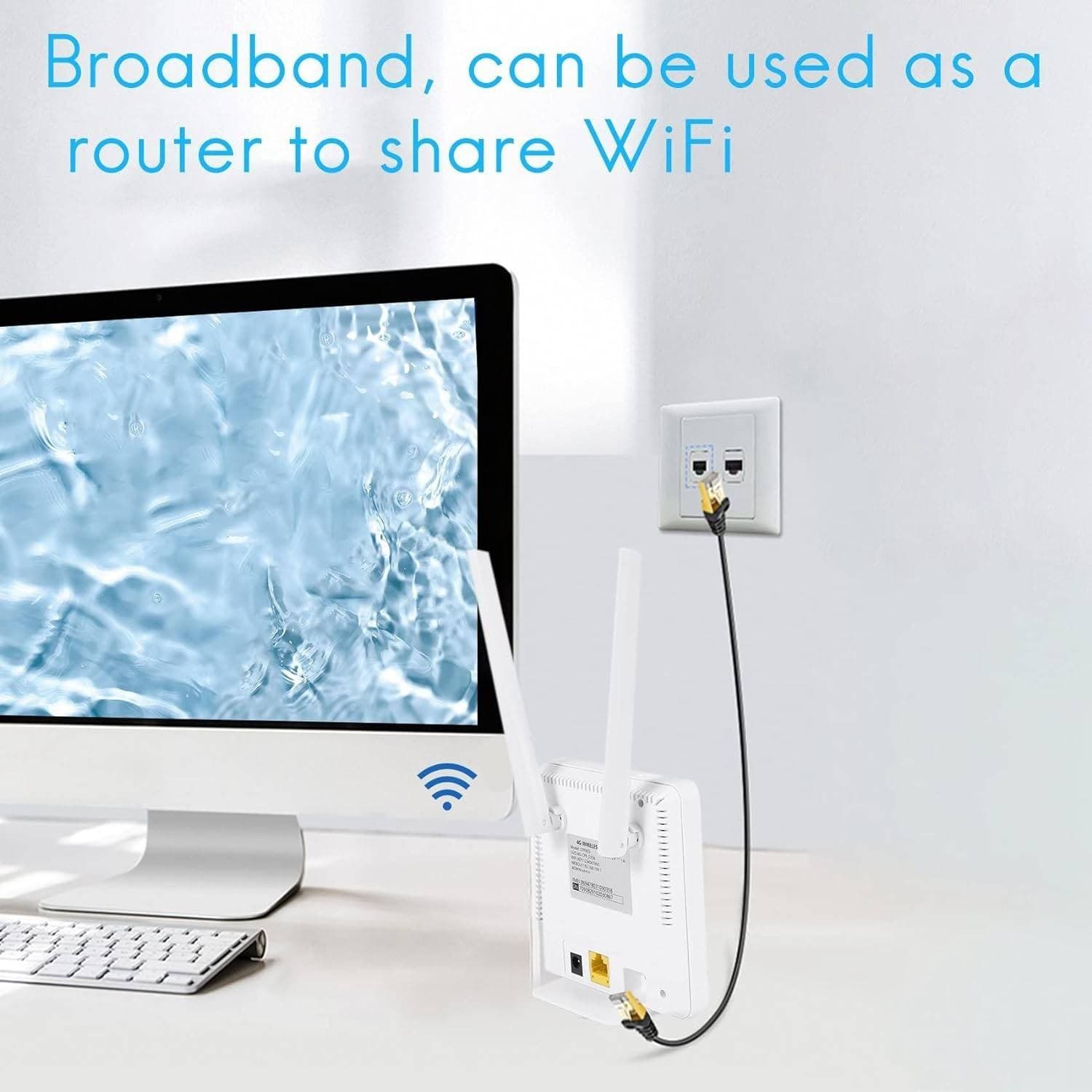 MODEM ROUTER PER SIM 4G LTE WIFI HOTSPOT DOPPIA ANTENNA PORTA LAN UNIVERSALE CPE - 23