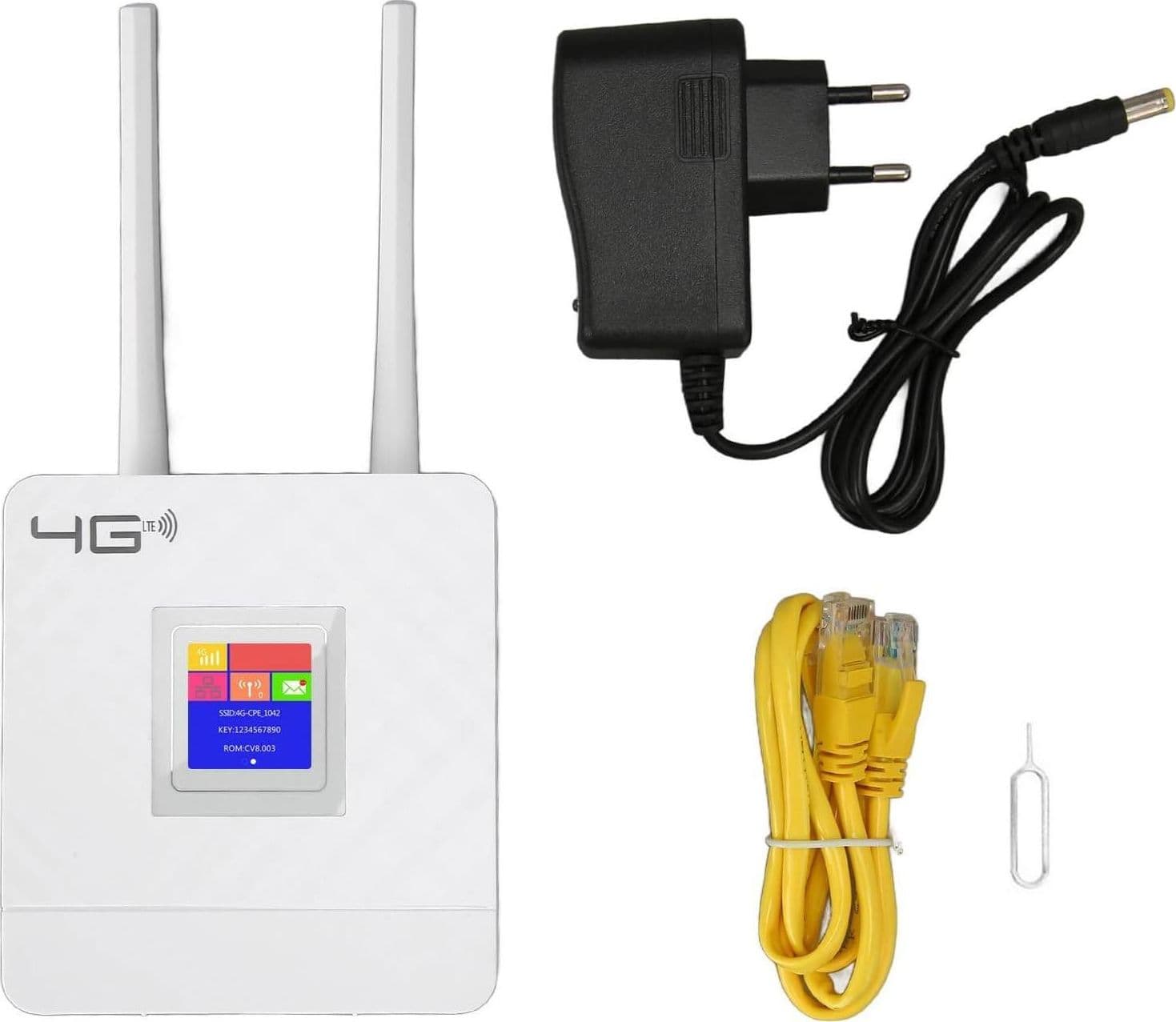 MODEM ROUTER PER SIM 4G LTE WIFI HOTSPOT DOPPIA ANTENNA PORTA LAN UNIVERSALE CPE - 6