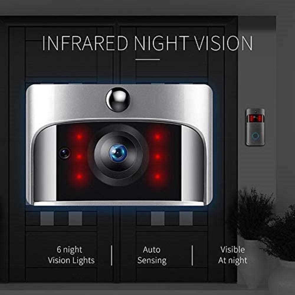 CAMPANELLO VIDEOCITOFONO WIFI SICUREZZA CASA ALLARME PORTA CON SENSORE MOVIMENTO - 2