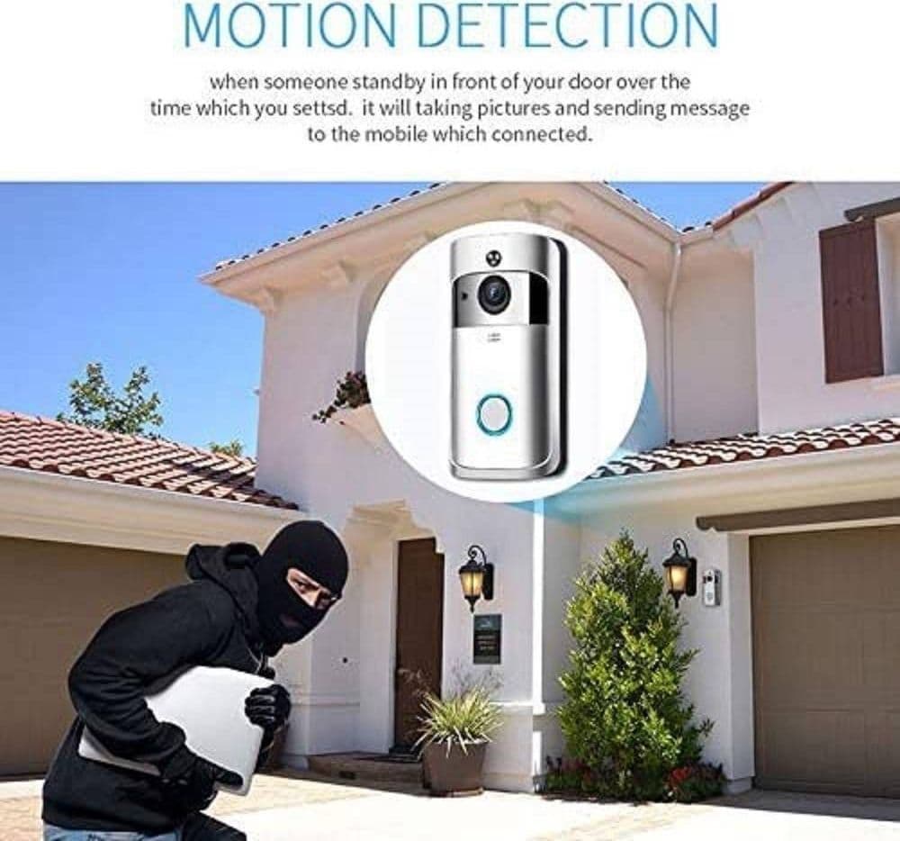 CAMPANELLO VIDEOCITOFONO WIFI SICUREZZA CASA ALLARME PORTA CON SENSORE MOVIMENTO - 3