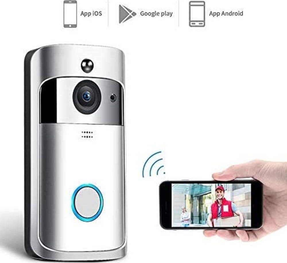 CAMPANELLO VIDEOCITOFONO WIFI SICUREZZA CASA ALLARME PORTA CON SENSORE MOVIMENTO - 5