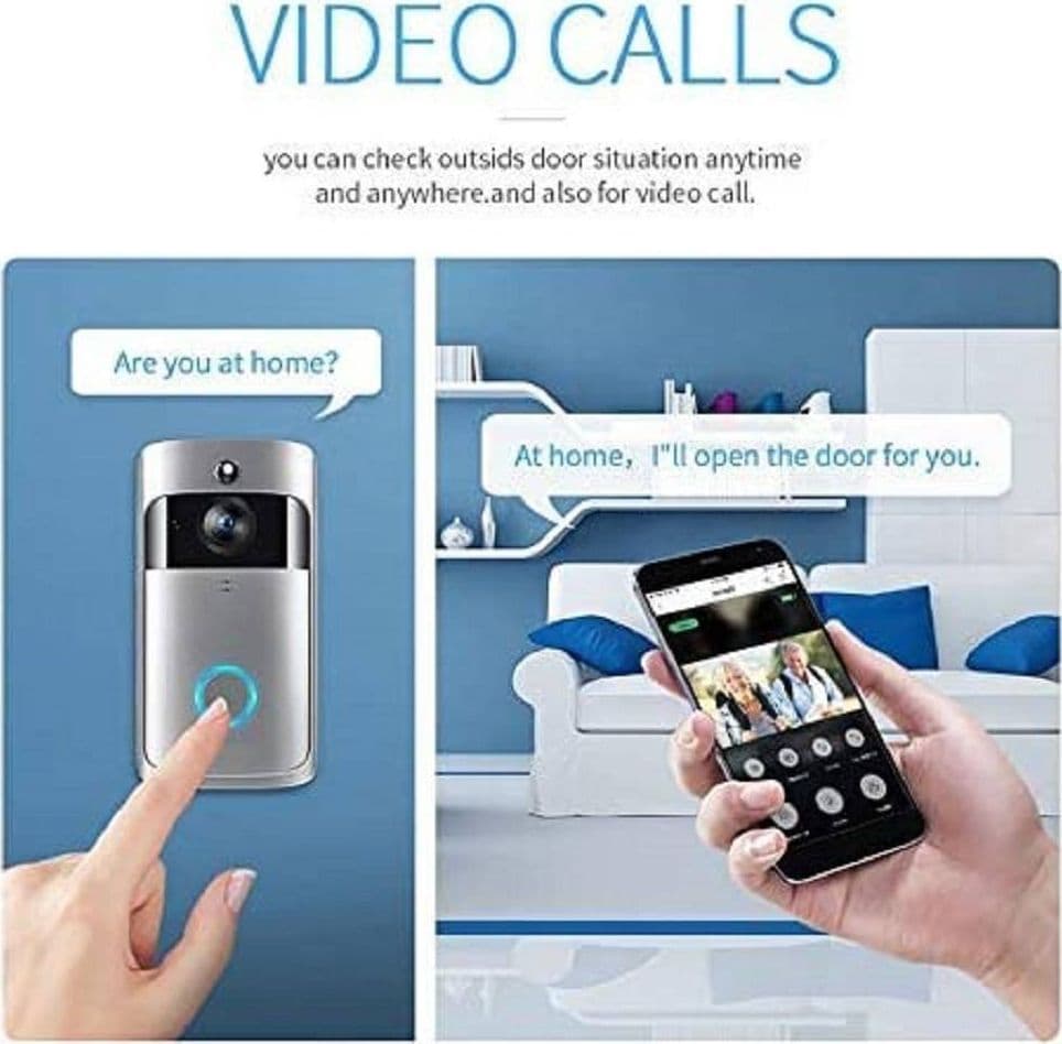 CAMPANELLO VIDEOCITOFONO WIFI SICUREZZA CASA ALLARME PORTA CON SENSORE MOVIMENTO - 9