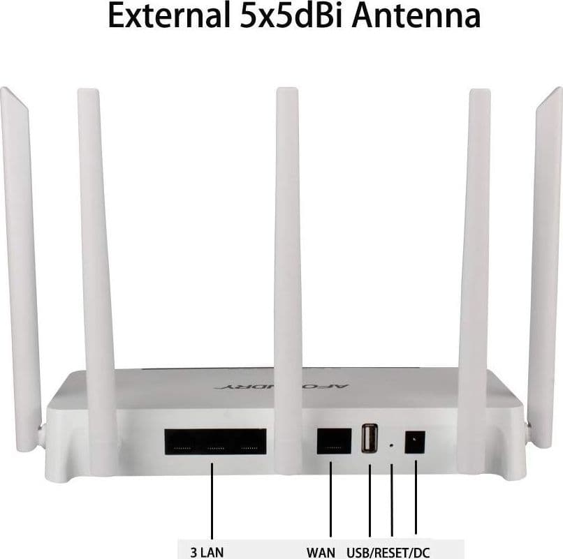 ROUTER DUAL BAND WIRELESS AC GIGABIT 5 ANTENNE 3 CPU COMPUTER WIFI CASA UFFICIO - 3