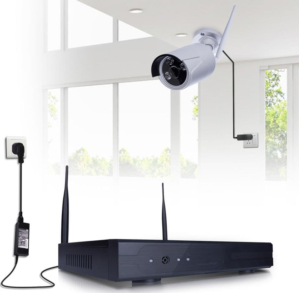 4CH CANALI Wifi DVR NVR KIT Wifi IP Camera Segnale 300 Metri CON 4 TELECAMERE - 6