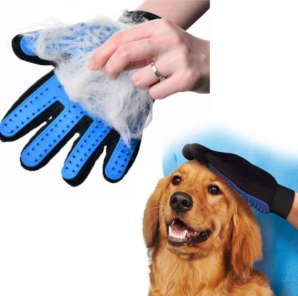 KIT TOELETTATURA PULIZIA LAVAGGIO CANI E GATTI DOCCIA GUANTO PELI E ASCIUGAMANO - 4