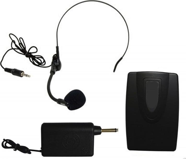 MICROFONO AD ARCHETTO WIRELESS SENZA FILI CON CENTRALINA E TRASMETTITORE - 2