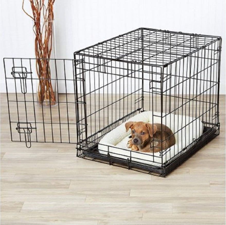 GABBIA PER CANI CANE IN METALLO NERO 96 X 84 X 64 CM PER TRASPORTO CON RUOTE - 3