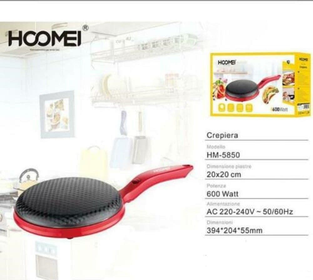 CREPIERA MACCHINA PER CREPES 600 WATT CON MANICO PIASTRA 20 CM ANTIADERENTE - 8