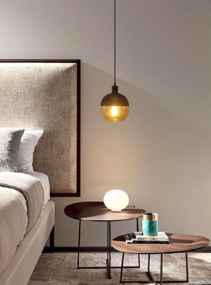 LAMPADARIO A SOSPENSIONE VINTAGE DA SOFFITTO ATTACCO E27 EFFETTO AMBRATO LP-12N - 5