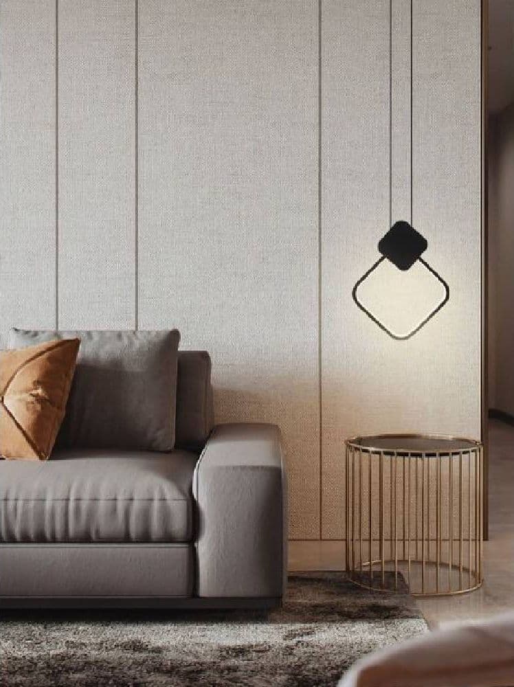 LAMPADARIO LED SOSPENSIONE 12 W METALLO NERO MODERNO LUCE 3000K 4000K 6500K LP-02 - 5
